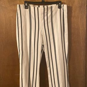 Flare pin stripe pants